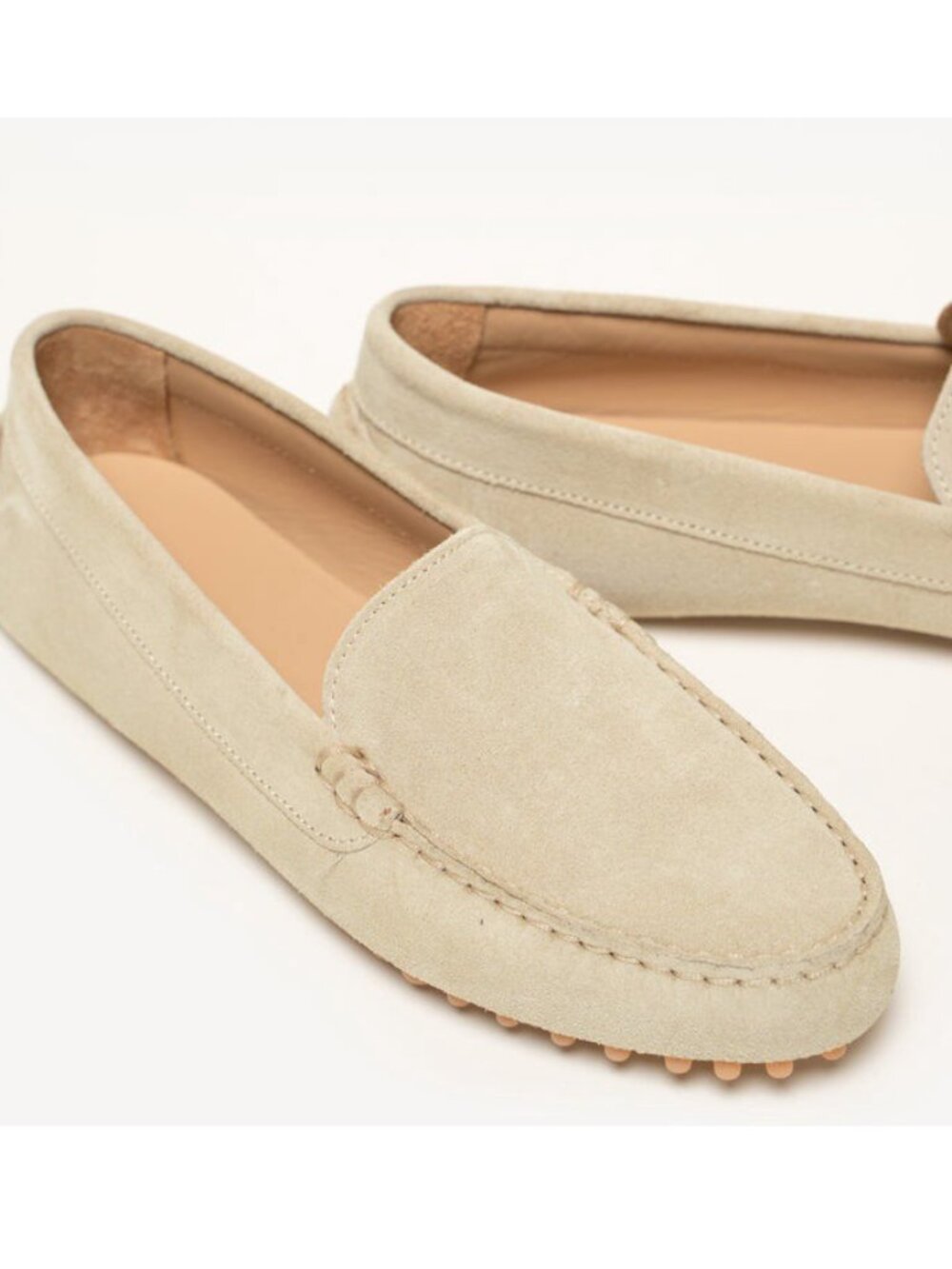 M. Gemi The Felize Suede Driving Loafers Tan Size 37.5